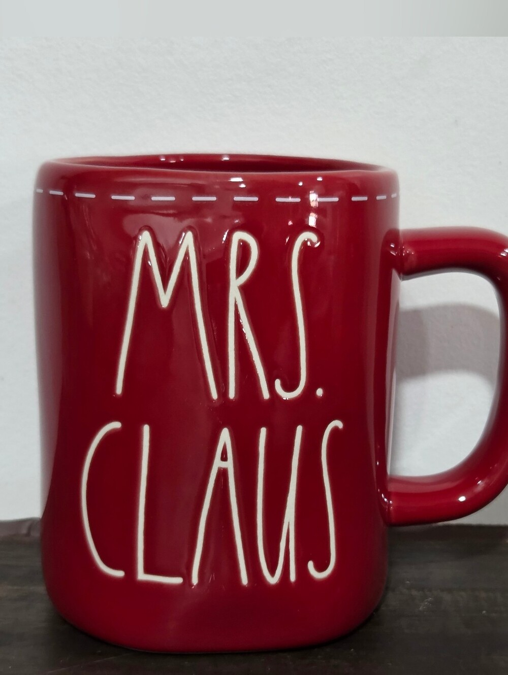 Rae Dunn Mrs. Claus Red Ceramic Holiday Mug